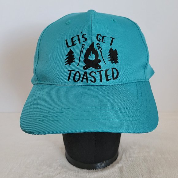 "Let's Get Toasted" Print Baseball Cap - Picture 1 of 12